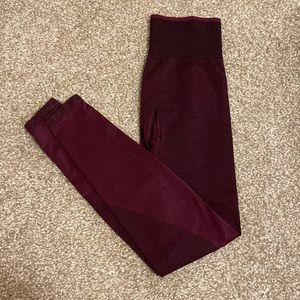 XS PINK Maroon Seamless Leggings